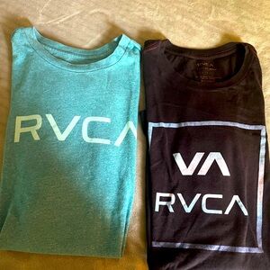 Lot Of 2 RVCA Mens Size Large Vintage Wash Soft T Shirts